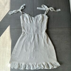 New Reformation white mini dress